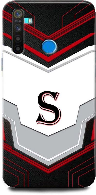 Afterglow Back Cover for Realme 5 S, S LETTER, S NAME, S ALPHABET, ALPHABET  (Multicolor, Shock Proof, Pack of: 1)