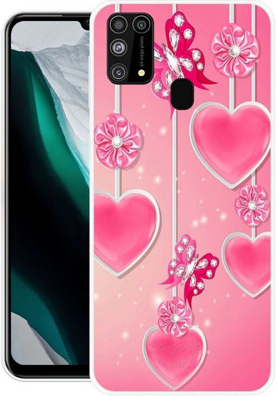 NEVYZAP Back Cover for Samsung Galaxy M31 Prime  (Pink, Grip Case, Silicon, Pack of: 1)