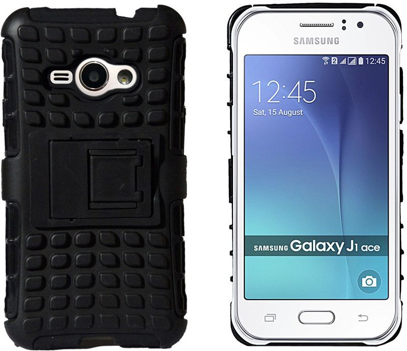 COVERBLACK Back Cover for Samsung Galaxy J1 Ace  (Black, Rugged Armor)