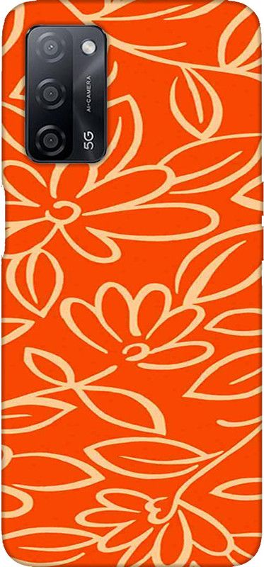 LETAPS Back Cover for Oppo A53s 5G  (Orange, Hard Case)