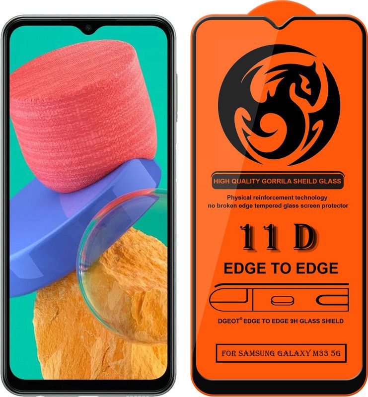 Asgeot Edge To Edge Screen Guard for Samsung Galaxy M33 5G  (Pack of 1)