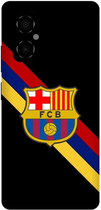 play fast Back Cover for POCO M4 5G, MZB0BRWIN, FCB, BARCELONA, LOGO, SIGN  (Black, Hard Case, Pack of: 1)