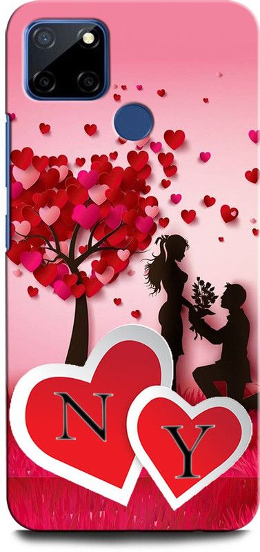 GRAFIQE Back Cover for Realme C12 NY, N LOVE Y, Y LOVE N, N LETTER, Y LETTER, NY NAME  (Multicolor, Shock Proof, Pack of: 1)
