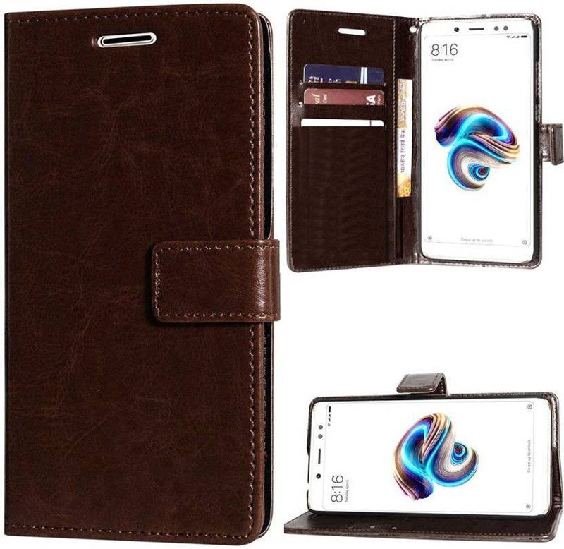 PerfectBuy Flip Cover for Redmi 7A  (Brown, Pack of: 1)
