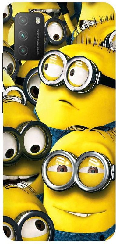 URCHIN Back Cover for Poco M3 Minions, Cute minions, funny, cute  (Multicolor, Shock Proof, Pack of: 1)