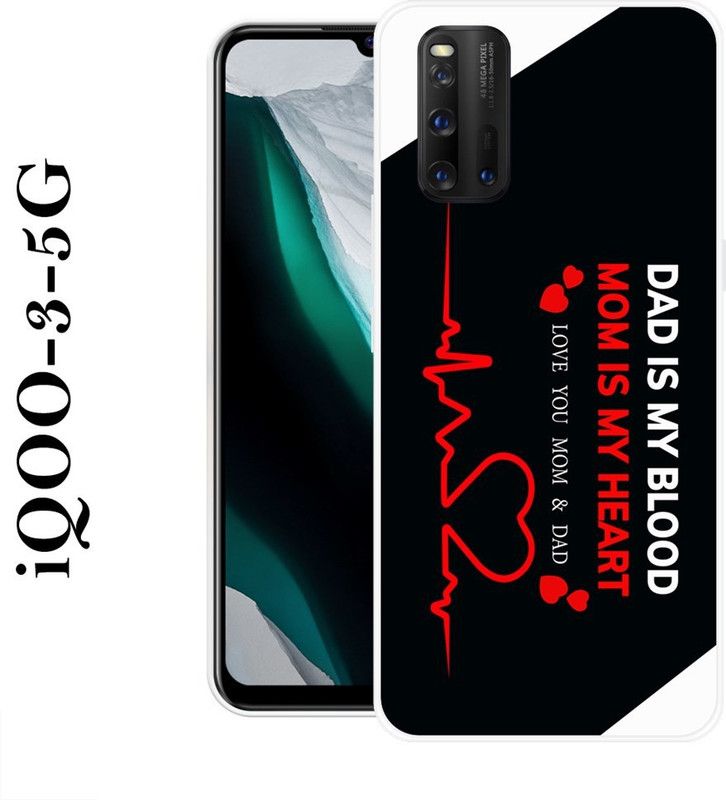 Sswastik Back Cover for IQOO 3 5G  (Black, Red, Silicon)