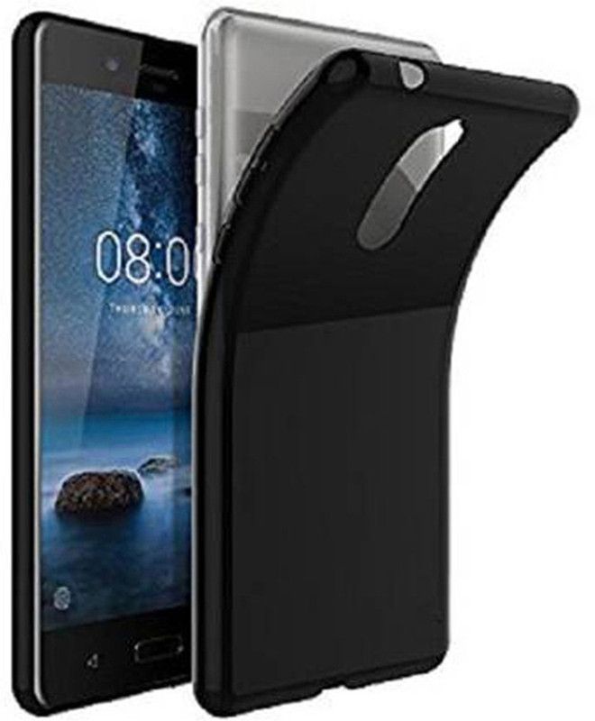 FONECASE Back Cover for Nokia 8 SCORE  (Black, Flexible, Pack of: 1)
