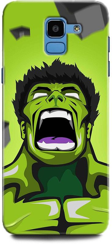 Afterglow Back Cover for Samsung Galaxy J6  (Green, Shock Proof, Pack of: 1)