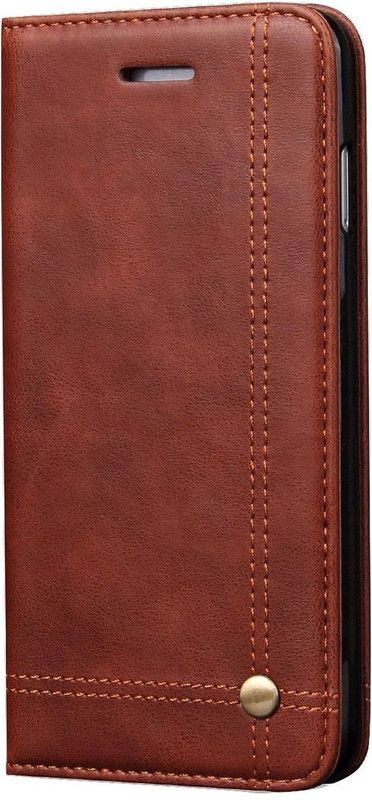 Pure Color Pouch for Apple iPhone 6 / iPhone 6s (4.7 Inch)  (Brown, Magnetic Case)