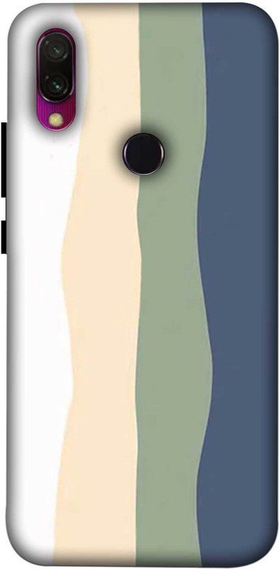 NDCOM Back Cover for REDMI 7 Color Stripes Printed  (Multicolor, Hard Case, Pack of: 1)