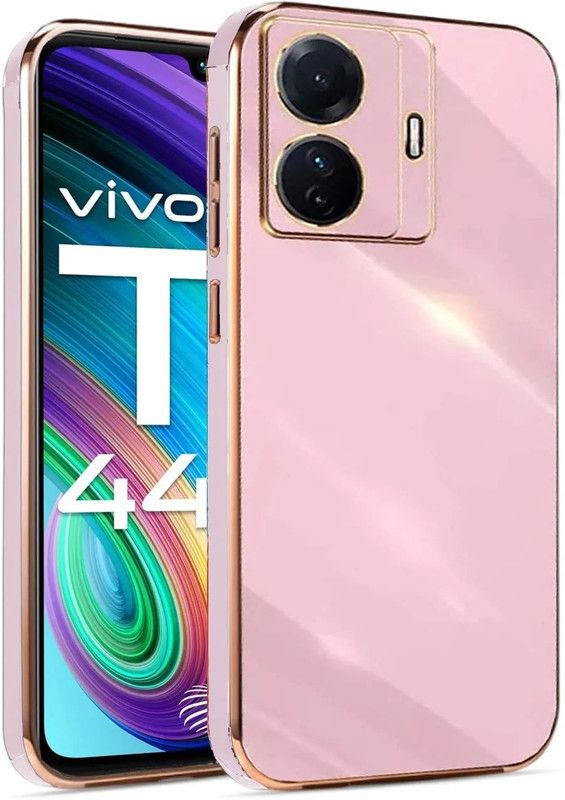 Seetu Back Cover for Vivo T1 44W / iQOO Z6 44W  (Pink, Camera Bump Protector, Silicon, Pack of: 1)