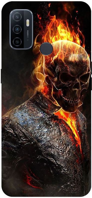 URCHIN Back Cover for Oppo A33 Ghost rider, Blue Flame, Fire, Skull  (Multicolor, Shock Proof, Pack of: 1)