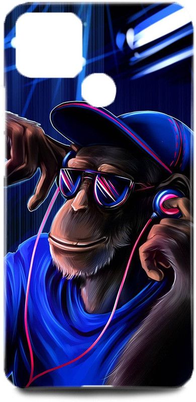 MP ARIES MOBILE COVER Back Cover for realme Narzo 30A,monkey,funny,monkey,dj,monkey,dj,  (Multicolor, Shock Proof, Pack of: 1)