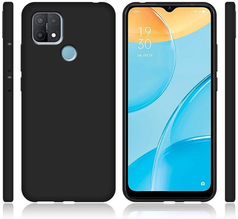 MoreFit Back Cover for Oppo A15s 6.52"  (Black, Shock Proof, Silicon, Pack of: 1)