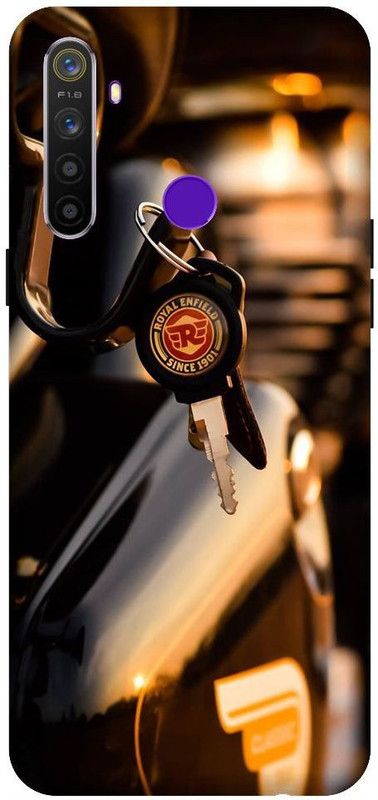 URCHIN Back Cover for Realme 5i royal enfield, Bullet, bike, rider, keys, royal enfield bike  (Multicolor, Shock Proof, Pack of: 1)
