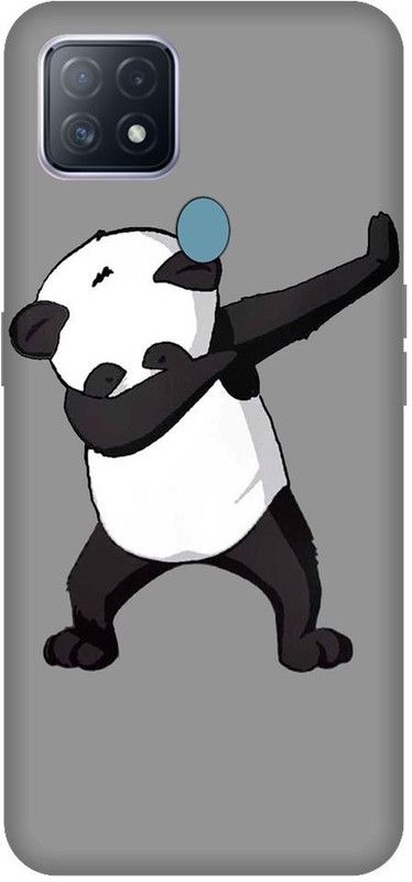 URCHIN Back Cover for Oppo A15 panda, Panda, panda love, panda image, cute, funny, cartoon, dab  (Multicolor, Shock Proof)