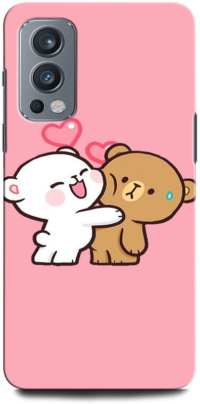 ORBIQE Back Cover for OnePlus Nord 2 5G TENOE LOVE TOON, HAPPY, FUNNY KISS, LOVE, CARTOON  (Multicolor, Hard Case, Pack of: 1)