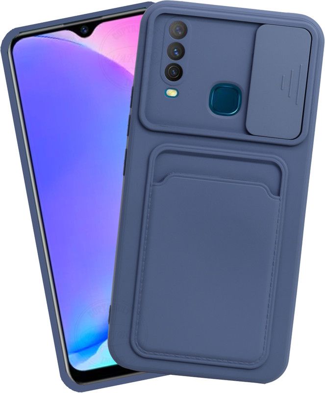 VAKIBO Back Cover for Vivo Y17, Vivo Y12, Vivo Y15, Vivo U10  (Blue, Grip Case, Pack of: 1)
