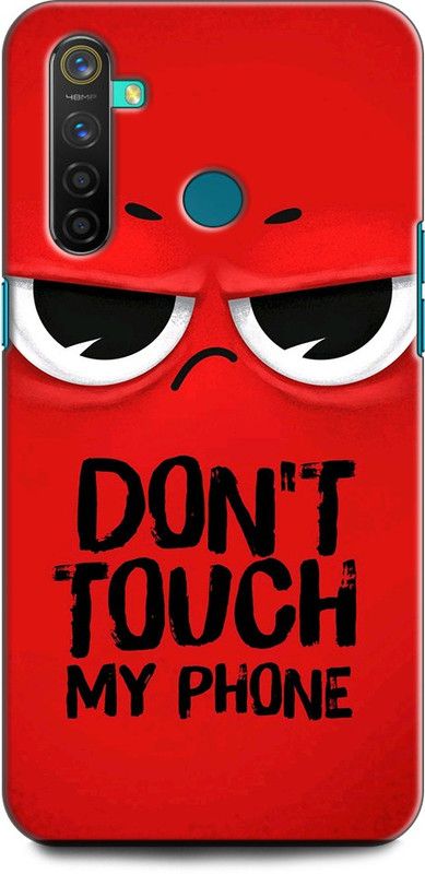 INDICRAFT Back Cover for Realme Narzo 10, RMX2040 DON'T TOUCH MY PHONE, QUOTES, RED  (Multicolor, Shock Proof, Pack of: 1)