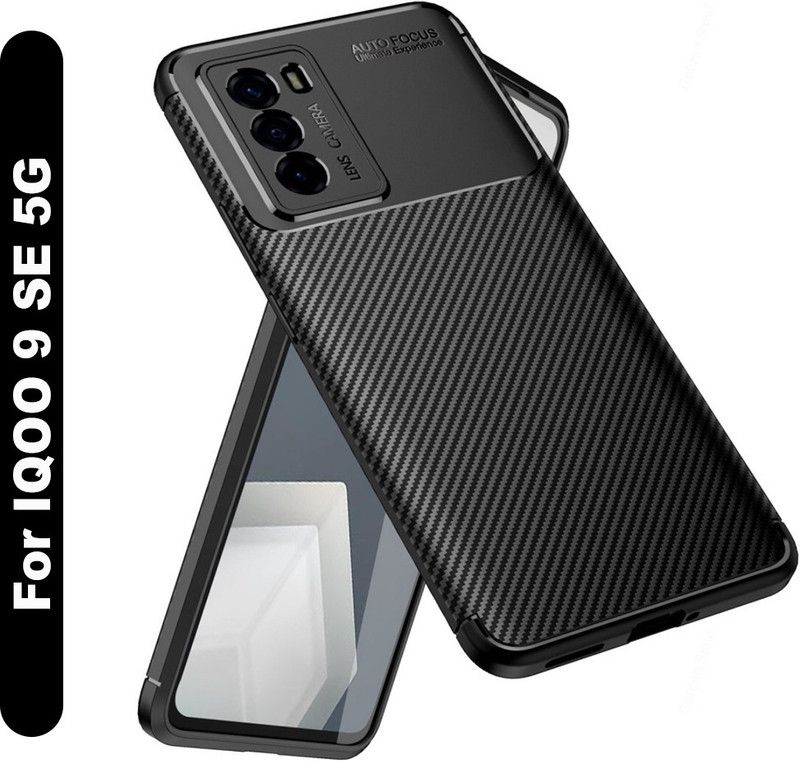 Jprindm Back Cover for Vivo IQOO 9 SE (5G)  (Black, Shock Proof, Pack of: 1)