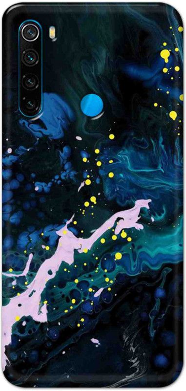 NDCOM Back Cover for Redmi Note 8 Color Art Blue Printed  (Multicolor, Hard Case, Pack of: 1)