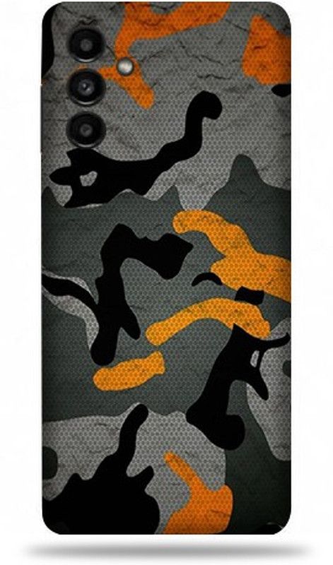 OggyBaba Samsung Galaxy A13 5G Mobile Skin  (Orange Camouflage Multicolor Skin With Ultra Matte Finish)