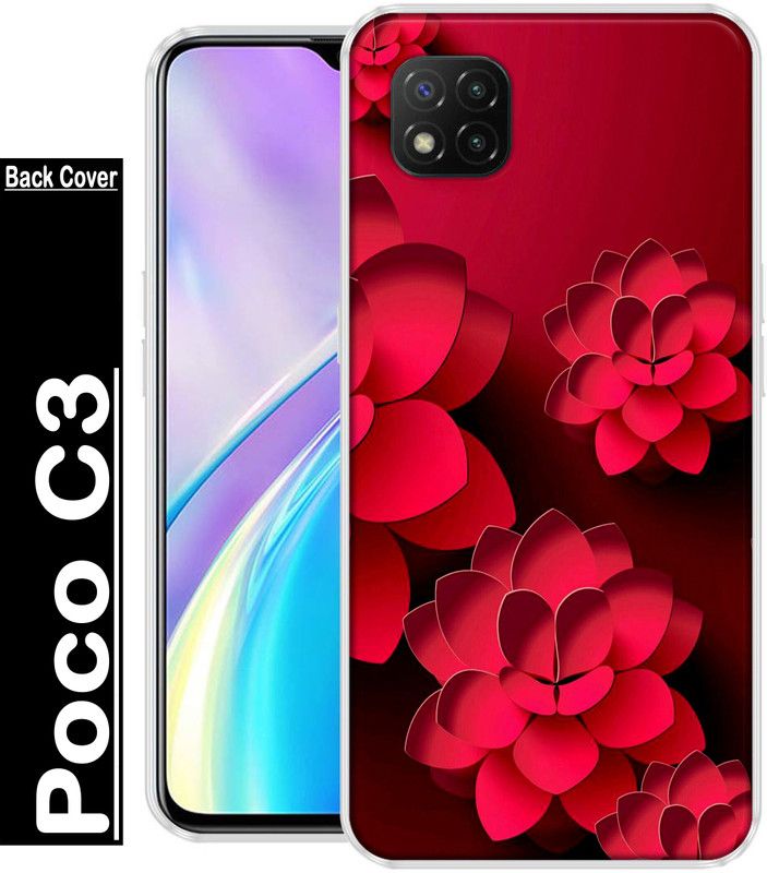 redfly Back Cover for Poco C3  (Multicolor, Grip Case, Silicon)