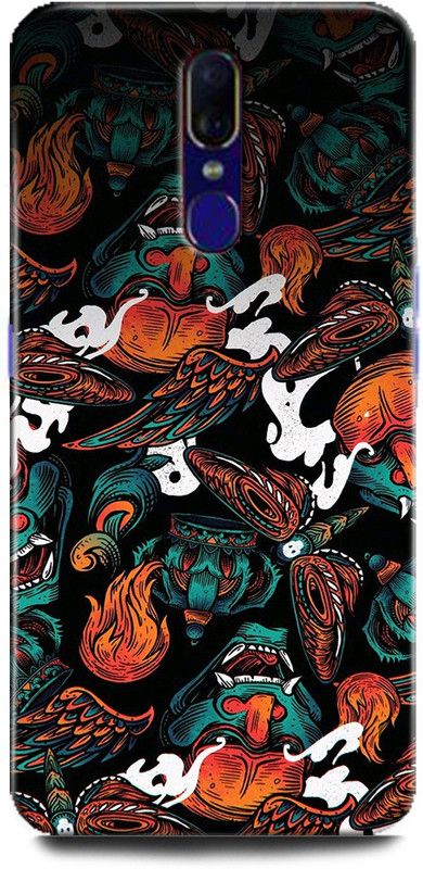 Afterglow Back Cover for OPPO A9 DEMON, DEVIL, WINGS, FANGS, PATTERN, ART, COLORFUL  (Multicolor, Shock Proof, Pack of: 1)