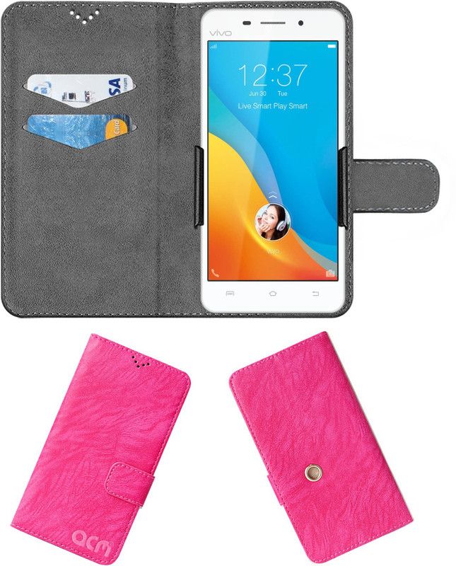 ACM Flip Cover for Vivo Y31  (Pink, Cases with Holder, Pack of: 1)