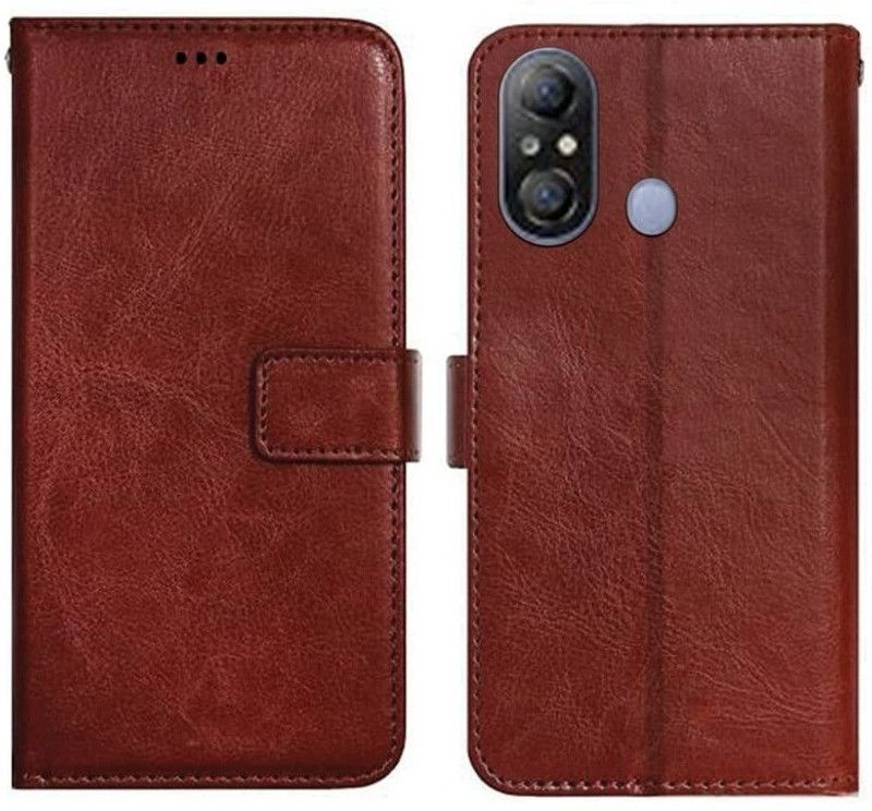 AmericHome Flip Cover for Itel A49  (Brown, Shock Proof, Pack of: 1)