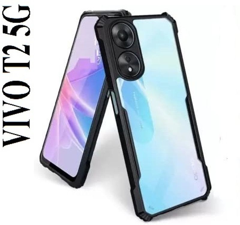 BRENZZ Back Cover for Vivo T2 5G, Vivo T2, (IP)  (Transparent, Shock Proof, Silicon, Pack of: 1)