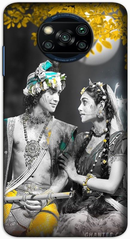 CROKIAN Back Cover for POCO X3 Krishna Back Cover  (Multicolor, Hard Case, Pack of: 1)