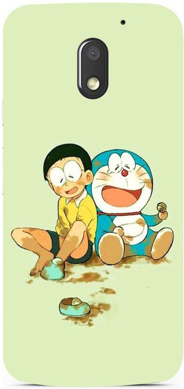 Skyhawk Back Cover for Golden Mask Hard Motorola Moto G3 Power Doraemon And Nobita  (Multicolor, Waterproof, Pack of: 1)