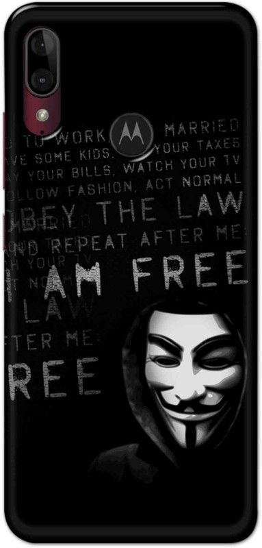 NDCOM Back Cover for Motorola Moto E6s I Am Free Printed  (Multicolor, Hard Case, Pack of: 1)