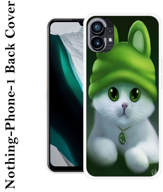 BAGRA Back Cover for Nothing Phone 1  (Green, White, Grip Case, Silicon, Pack of: 1)