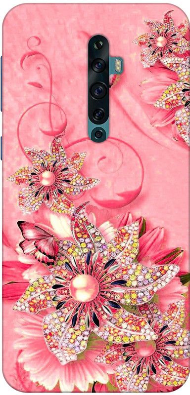 Designer Cover Back Cover for OPPO Reno 2z  (Pink, Grip Case, Silicon, Pack of: 1)