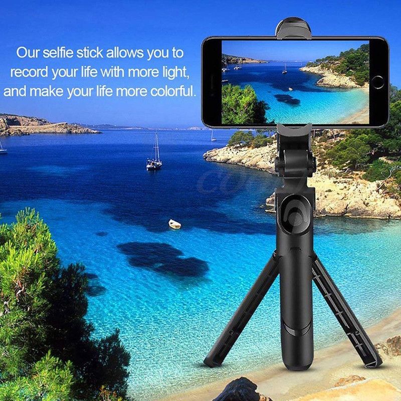Dekoq Smart Wireless Mini Live Broadcast Extendable Bluetooth Selfie Stick Bluetooth Selfie Stick  (Black, Remote Included)