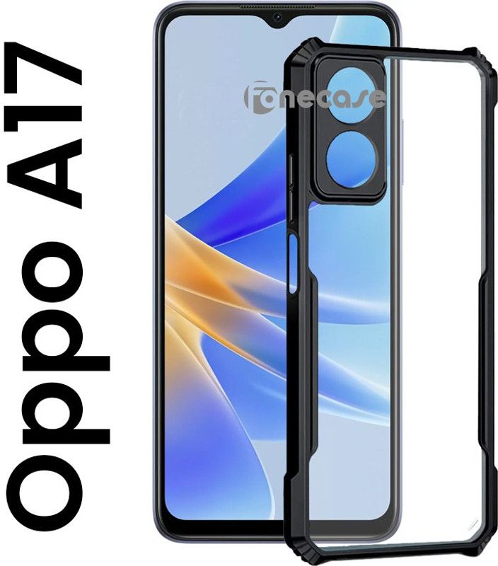 FONECASE Pouch for OPPO A17  (Transparent, Black, Shock Proof, Pack of: 1)