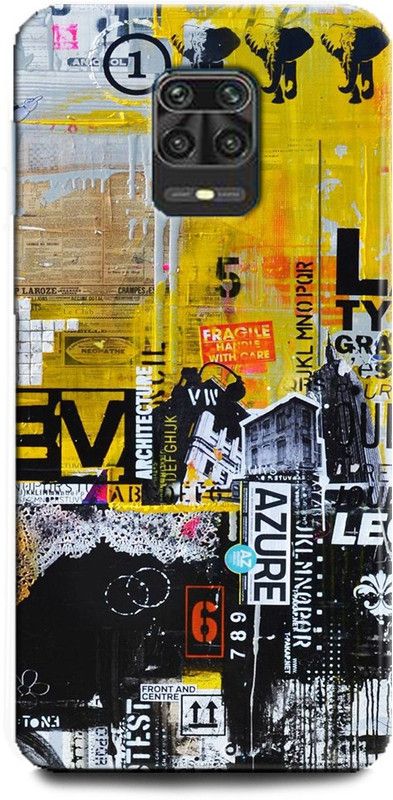 INDICRAFT Back Cover for Redmi Note 9 Pro Max GRAFFITY, PAINTING, COLORFULL, ART, TEXTURE, ABSTRACT  (Multicolor, Hard Case, Pack of: 1)