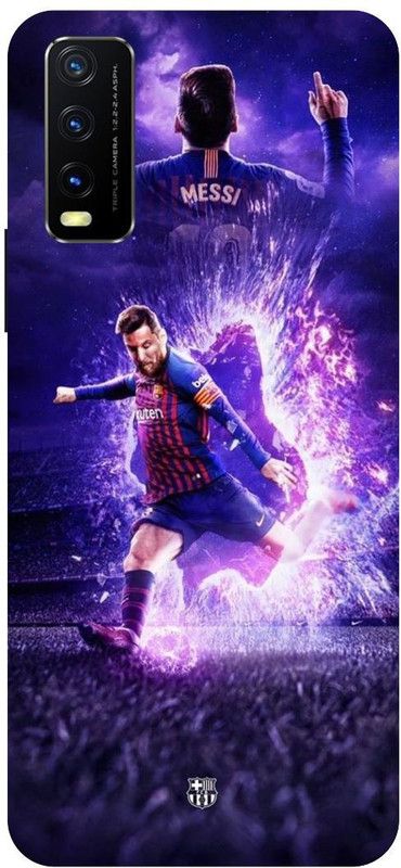 Bluvver Back Cover for Vivo Y12s, V2033, Printed Messi Back Cove  (Multicolor, Hard Case, Pack of: 1)