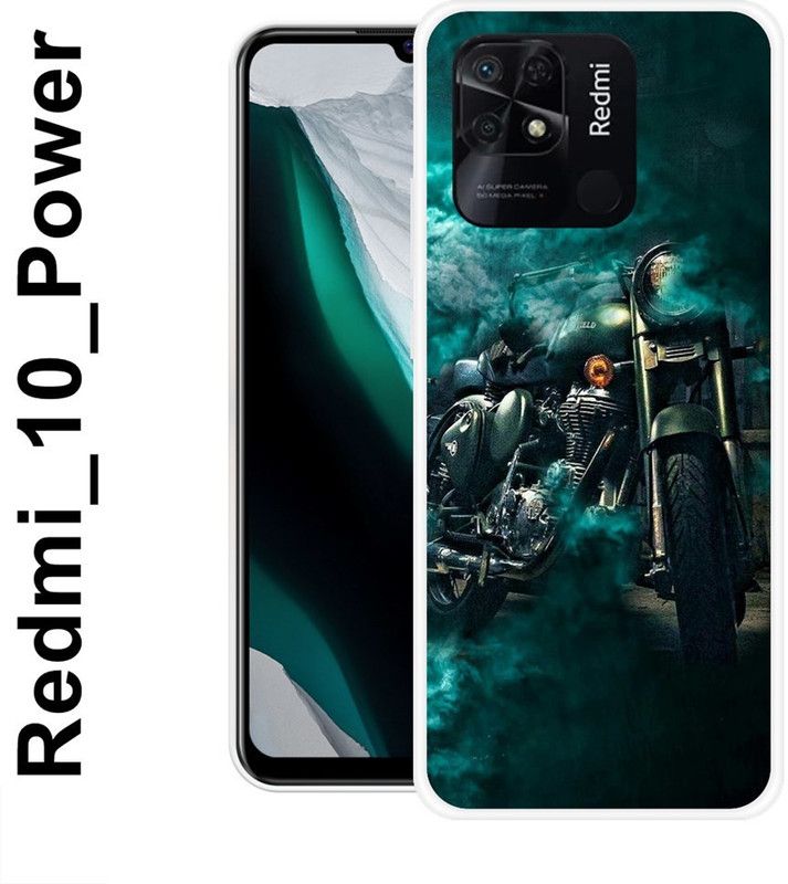 JAIKARA Back Cover for Redmi 10 Power  (Black, Blue, Silicon, Pack of: 1)