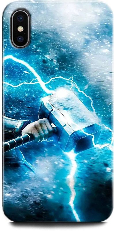 INDICRAFT Back Cover for Apple iPhone XS THOR HAMMER, AVENGER, MARVEL, SUPERHERO, COMIC  (Multicolor, Hard Case, Pack of: 1)