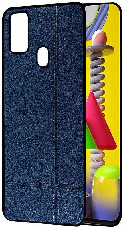 Flipkart SmartBuy Back Cover for Samsung Galaxy M31 Prime, Samsung Galaxy M31, Samsung Galaxy F41 Leather Finish Soft TPU Case  (Blue, Flexible, Pack of: 1)