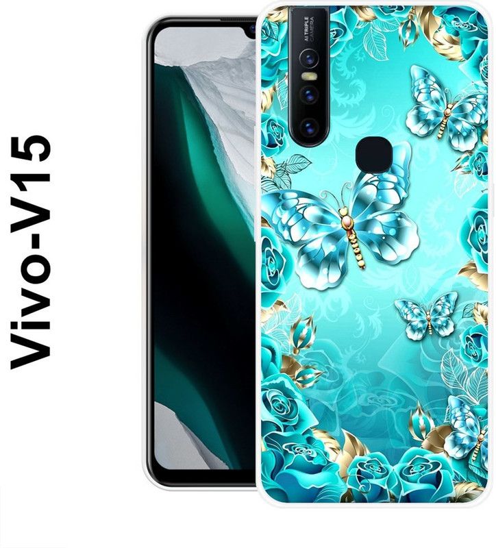 redfly Back Cover for Vivo V15  (Blue, Silicon)