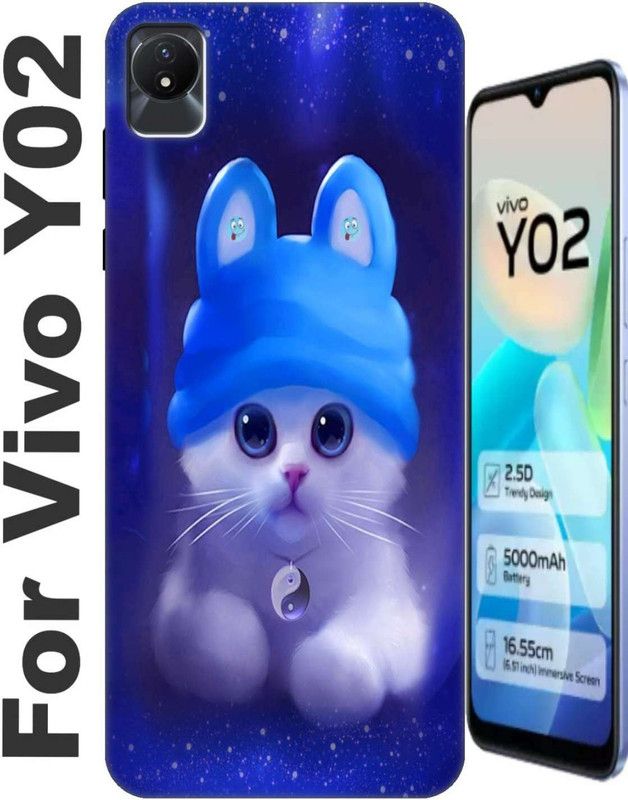 RDcon Back Cover for Vivo Y02 2833  (Purple, Flexible, Silicon, Pack of: 1)