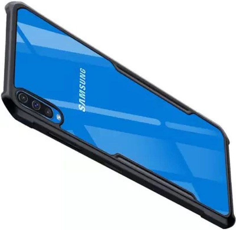Mobile Case Cover Bumper Case for Samsung Galaxy A70s  (Black, Transparent, Silicon, Pack of: 1)