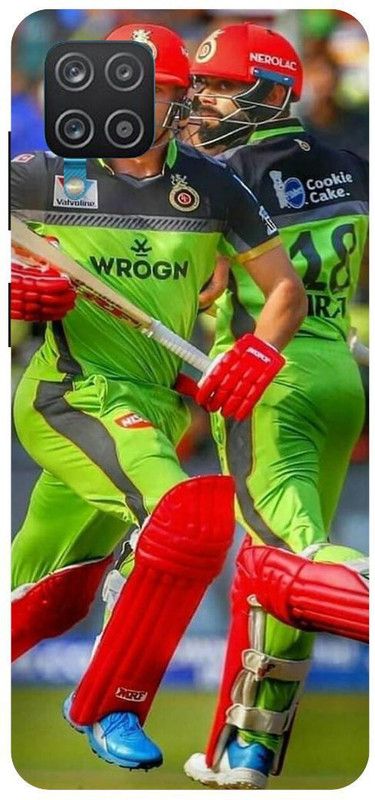THE NARAYANA COLLECTIONS Back Cover for SAMSUNG GALAXY F32-AB,DEVILERS,IPL,VIRAT,KOHLI,RCB  (Multicolor, Hard Case, Pack of: 1)