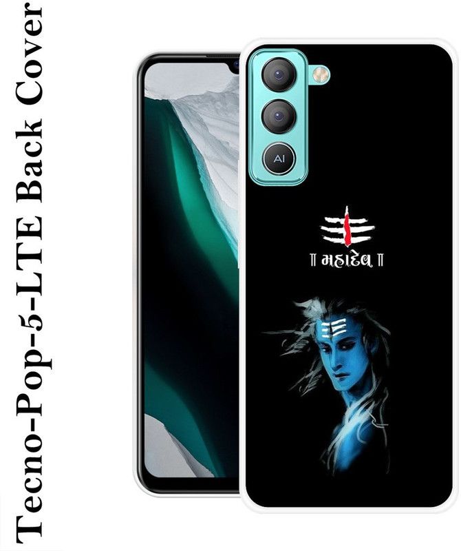SHIVKUDI Back Cover for Tecno Pop 5 LTE  (Black, Blue, Silicon)