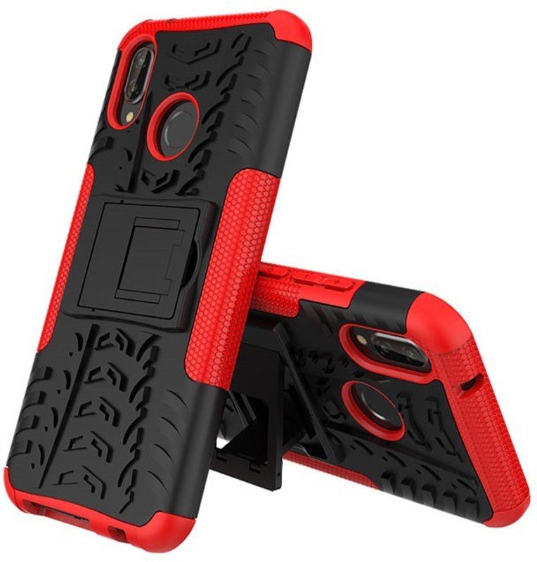 MOBIRUSH Back Cover for Huawei P20 Lite  (Red, Rugged Armor, Pack of: 1)
