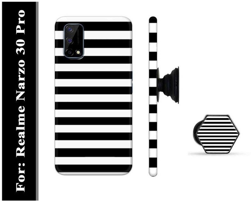 Elite Case Back Cover for Realme Narzo 30 Pro  (Black, White, Cases with Holder, Pack of: 2)